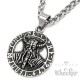 Wikinger Halskette mit Jarl Medaillon Valknut Runen aus Edelstahl Schmuck Geschenk