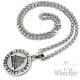 Wikinger Halskette mit Jarl Medaillon Valknut Runen aus Edelstahl Schmuck Geschenk