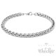 Edelstahl Männer Herren Armband Zopfkette besondere Form geflochten silber 7mmØ