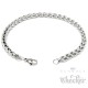 Edelstahl Männer Herren Armband Zopfkette besondere Form geflochten silber 7mmØ