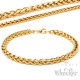 Zopfketten-Armband aus vergoldetem Edelstahl geflochtene Form gold Damen Herren