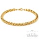 Zopfketten-Armband aus vergoldetem Edelstahl geflochtene Form gold Damen Herren