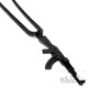 Schwarzer AK-47 Anhänger & Halskette aus Edelstahl Kalaschnikow Gangster Schmuck