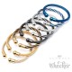Schicker Herren Armreif aus flexiblem Stahlseil silber & blau Edelstahl Schmuck