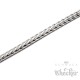 Feine Fuchsschwanzkette aus 316L Edelstahl silber poliert Herren Damen Halskette
