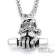 Hand mit Hantel Anhänger aus 316L Edelstahl Bodybuilder Kraftsport Motivation Kette