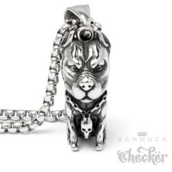 Massiver Stier-Anhänger 3D mit Halskette Edelstahl Bullish Sternzeichen Männer Geschenk