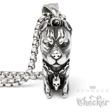 Massiver Stier-Anhänger 3D mit Halskette Edelstahl Bullish Sternzeichen Männer Geschenk