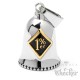 Onepercenter Bikerbell aus Edelstahl silber & gold 1%er Glücksbringer Guardian Bell
