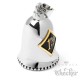 Onepercenter Bikerbell aus Edelstahl silber & gold 1%er Glücksbringer Guardian Bell