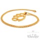 Goldener Schlagring Anhänger aus massivem Edelstahl Goldkette Damen Herren Geschenk