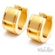 Hochwertige Ohrringe gold poliert Edelstahl Klapp-Creolen Herren Schmuck Geschenk