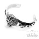 Massiv Edelstahl Herren Armreif Armspange silber Löwe Eisernes Kreuz Biker