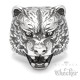 Großer Bären-Ring aus Edelstahl silber hochwertig Bär Grizzly Männer Bikerschmuck