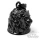 Schwarzer Löwe als Bikerbell Motorrad-Glocke aus Edelstahl Biker Glücksbringer
