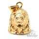 Goldener Löwe als Biker-Bell Motorradfahrer Glücksbringer Glocke aus Edelstahl