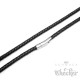 Echt Leder Halskette Lederband Halsband geflochten schwarz 40cm bis 60cm, 4mm 6mm