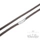 Echt Leder Halskette Lederband Halsband geflochten schwarz 40cm bis 60cm, 4mm 6mm