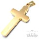 Goldener Herren Kreuz-Anhänger aus Edelstahl Jesus Kreuz mit Panzerkette Geschenk