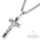 Herren Kreuz-Anhänger silber & gold aus Edelstahl Jesus Kreuz mit Kette Geschenk