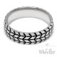 Herren-Ring mit Reifenprofil Edelstahlring silber poliert Reifen Biker Geschenkidee