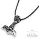 Kleiner Thor Hammer aus Edelstahl mit Lederband Wikingerschmuck Mjölnir Halskette