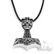 Kleiner Thor Hammer aus Edelstahl mit Lederband Wikingerschmuck Mjölnir Halskette