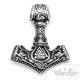 Thors Hammer Mjölnir verziert mit Valknut Edelstahl Wikingerschmuck Männer Geschenk