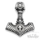 Thors Hammer Mjölnir verziert mit Valknut Edelstahl Wikingerschmuck Männer Geschenk