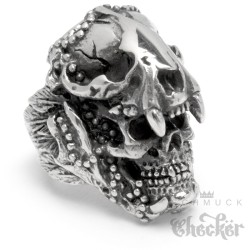 Totenkopf-Schamane verzierten Panther-Schädel Azteken Maya Inka Indianer Schmuck