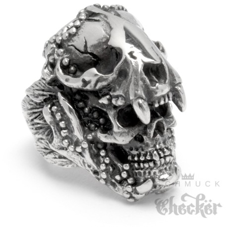 Totenkopf-Schamane verzierten Panther-Schädel Azteken Maya Inka Indianer Schmuck