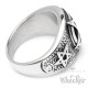 Pentagramm-Ring Hexenstern Schutzamulett Ritual-Ring aus 316L Edelstahl silber