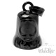 Pik Biker-Bell mit Flammen schwarze Motorrad-Glocke aus Edelstahl Spade Geschenk