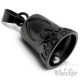 Pik Biker-Bell mit Flammen schwarze Motorrad-Glocke aus Edelstahl Spade Geschenk