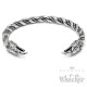 Wikinger Armreif verziert mit Vogel-Köpfen 316L Edlestahl Schmuck Männer Geschenk