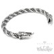 Wikinger Armreif verziert mit Vogel-Köpfen 316L Edlestahl Schmuck Männer Geschenk