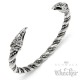 Wikinger Armreif verziert mit Vogel-Köpfen 316L Edlestahl Schmuck Männer Geschenk
