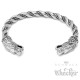 Wikinger Armreif Wolf-Motiv aus gedrehtem Edelstahl verzierter Herren Armschmuck