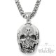 Coole Totenkopf-Kette aus Edelstahl mystischer Piraten Skull Outlaw Schädel
