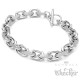 Armband + Halskette Set aus 316L Edelstahl silber massive Ankerkette Knebelverschluss
