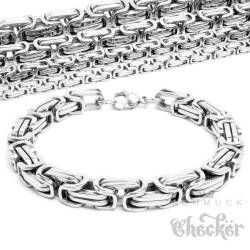 Edelstahl Herren Armband Königskette Königsarmband silber dünn dick Hiphop Biker