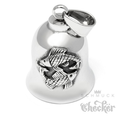 Fische Biker-Bell aus Edelstahl Sternzeichen Glücksbringer Motorrad-Glocke Horoskop