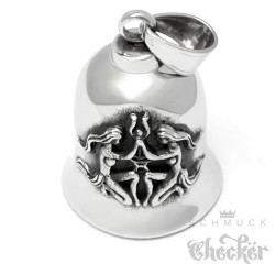 Zwilling Biker-Bell aus Edelstahl Sternzeichen Glücksbringer Motorrad-Glocke