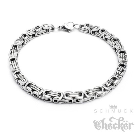 Edelstahl Armband Herren – Königskette Silber, Verstellbar, Als Geschenk Für Papa & Freund