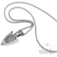 Odins Speerspitze mit Valknut und Vegvisir aus Edelstahl Speer Anhänger mit Kette