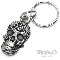 Keltischer Totenkopf als Schlüsselanhänger Schädel mit Schlüsselring made in USA