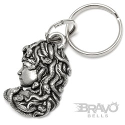 Medusa mit Schlangen-Haar Schlüsselanhänger mit Schlüsselring made in the USA