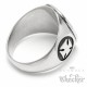 Eisernes Kreuz Ring aus Edelstahl silber poliert Siegelring mit 3 Eisernen Kreuzen