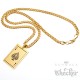 Goldener Pik Ass Anhänger mit Halskette Poker Karte Glücksbringer Ace of Spades