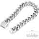 Männer-Schmuckset Panzerkette aus massivem Edelstahl silber poliert Kette + Armband